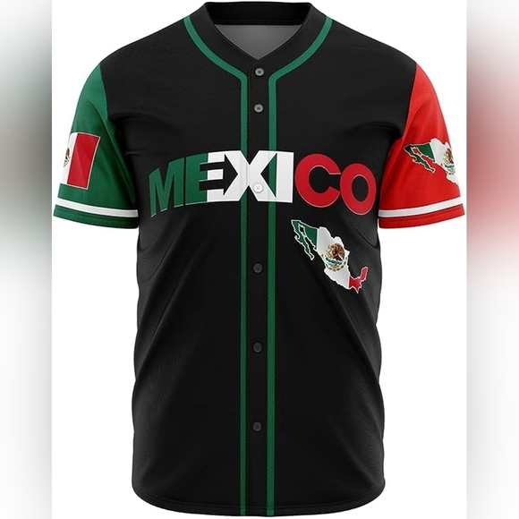 New w Tags Mens Mexico National Baseball Jersey Multiple Sizes - Picture 2 of 8